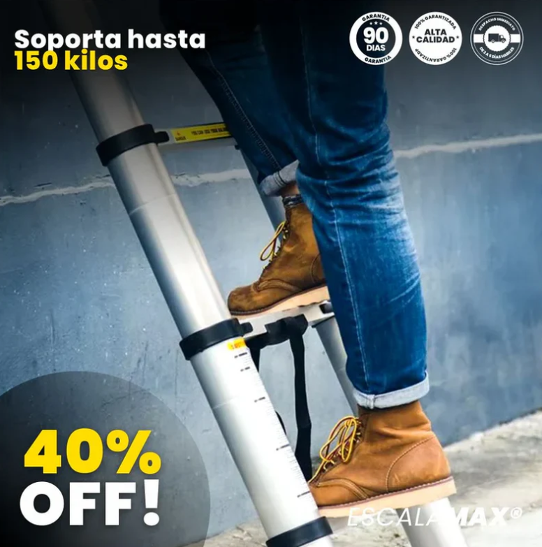 Escalera Retráctil Multifuncional + Regalo - 🛠️ La herramienta que todo profesional necesita: resistente como una industrial, práctica como una mochila - Trabaja en alturas con total estabilidad, llévala donde quieras