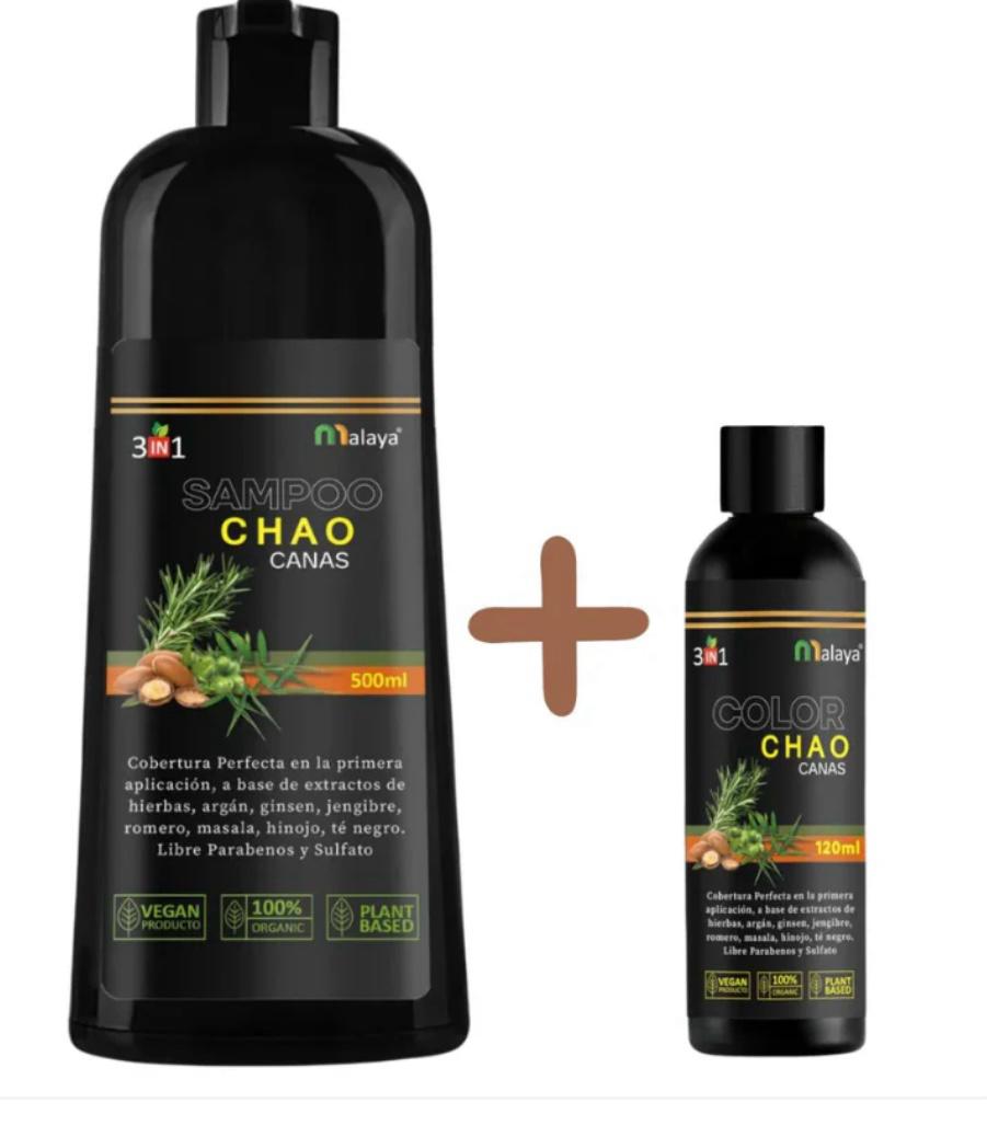 SHAMPOO CHAO CANAS + TRATAMIENTO ACTIVADOR GRATIS - Transforma tu cabello en un solo paso 🔥